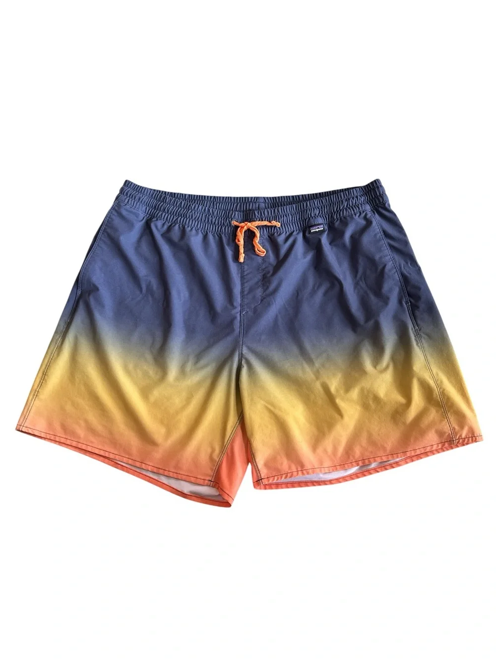 Patagonia Hydro Series Board Shorts Orange Yellow Blue XL